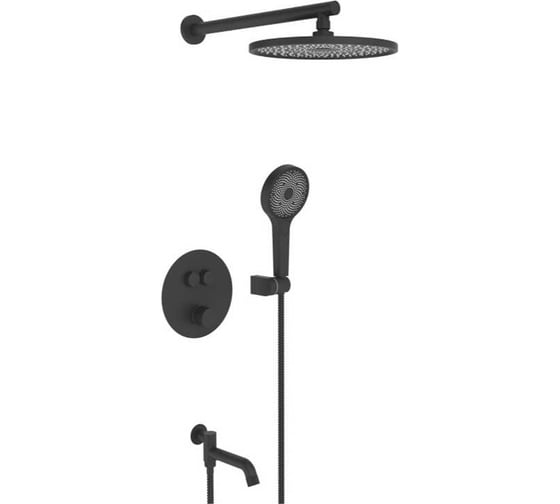 Встроенный смеситель для ванны термостатический ViEiR на 3 функции, матовое золото, скрытый монтаж, без излива V25005-3S 1