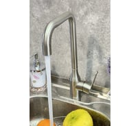 Смеситель для кухни однорычажный высокий ViEiR нержавеющая сталь сатин для кухонной мойки V15030