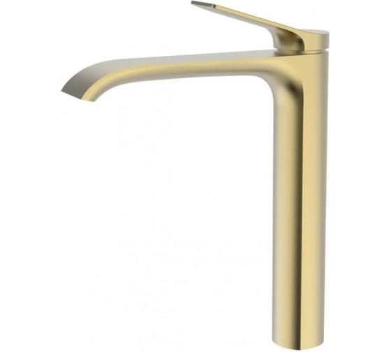 Смеситель для раковины-чаши однорычажный высокий ViEiR матовое золото для умывальника-чаши V343512-S 1