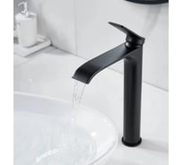 Смеситель для раковины-чаши однорычажный высокий ViEiR черный для умывальника-чаши V343512-C