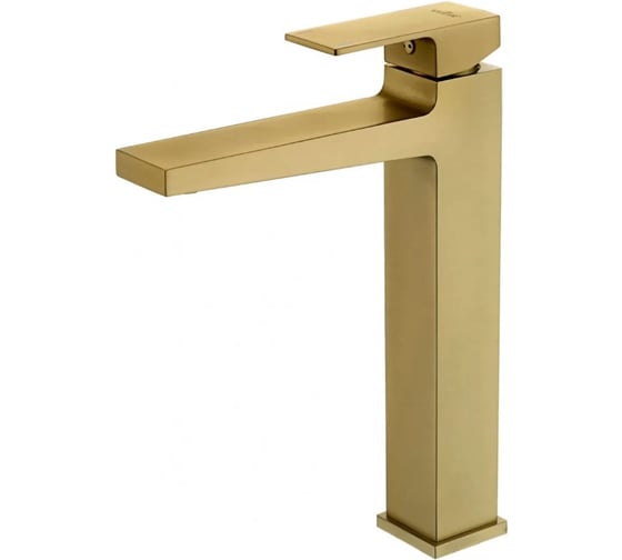 Смеситель для раковины-чаши однорычажный ViEiR матовое золото высокий для умывальника-чаши V393512-S 1