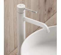 Смеситель для чаши однорычажный высокий ViEiR белый аэратор для накладной раковины V402512-F