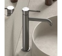 Смеситель для чаши однорычажный высокий ViEiR графит дизайнерский корпус для накладной раковины V402512-G