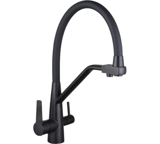 Смеситель для кухни ViEiR с гибким шлангом и подключением к фильтру черный/черный для кухонной мойки N15007-C 1