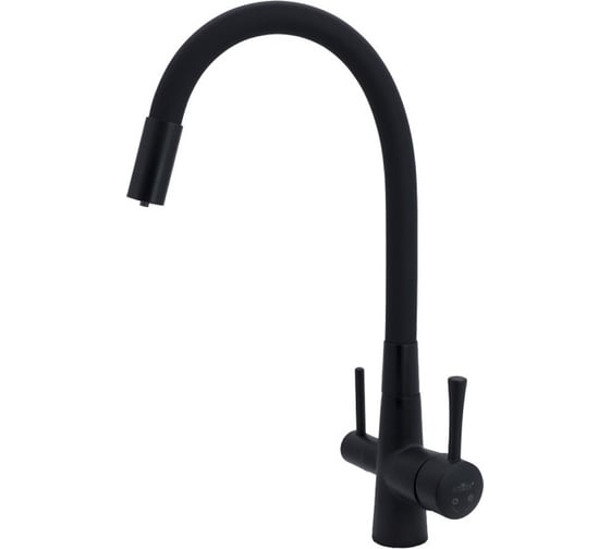 Смеситель для кухни ViEiR с гибким шлангом и подключением к фильтру черный/черный для кухонной мойки V15013-CC 1