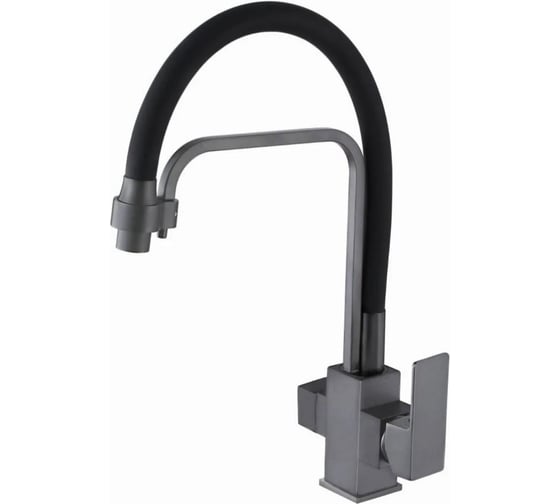 Смеситель для кухни ViEiR с гибким шлангом и подключением фильтра графит/черный для современной кухни и подачи фильтрованной воды V15005-QH 1