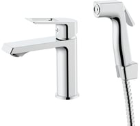 Смеситель для умывальника c гигиеническим душем ESKO, Сёрф/Surf, хром, VODA SF27H