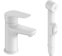 Смеситель для умывальника c гигиеническим душем ESKO, Казань/Kazan White, белый, KZ27HW