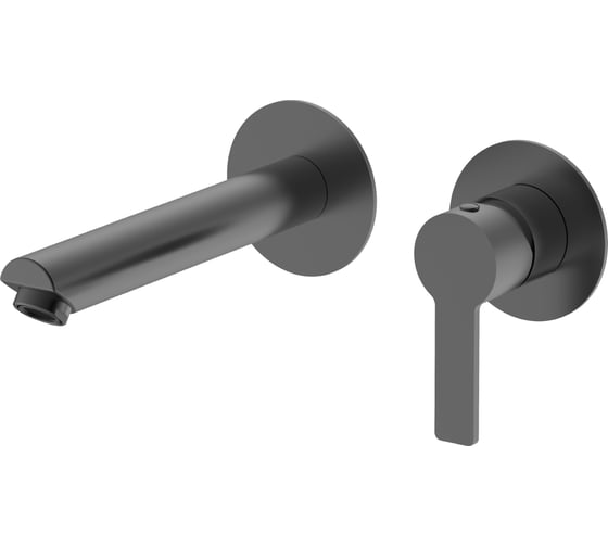 Смеситель для раковины Agger Easy однорычажный, встраиваемый, оружейная сталь матовая A3172255 1