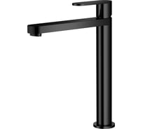 Смеситель для накладной раковины Agger Sweet однорычажный, высокий, черный матовый A2712144