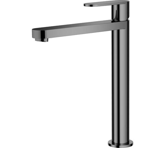 Смеситель для накладной раковины Agger Sweet однорычажный, высокий, оружейная сталь матовая A2712155 1