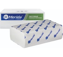 Бумажные полотенца листовые Merida Z-сложения СТАНДАРТ, 2 сл., белые, 20 пач. х 200 лист. BP2406
