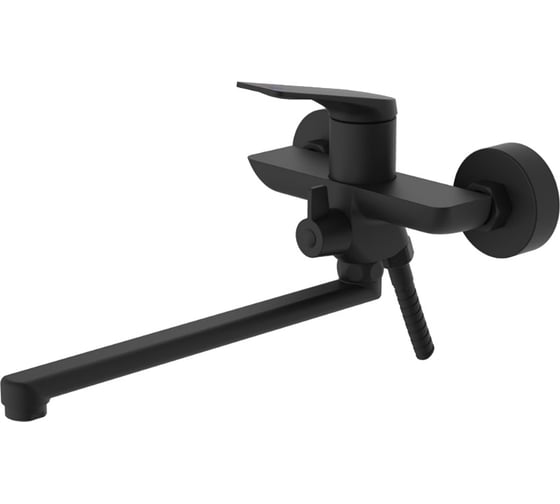 Смеситель для ванны Valfex длинный излив, латунь VALFEX Adara Black (10) VF.22816-7 1