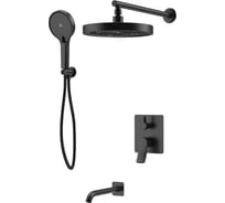 Душевая скрытая система Valfex тропический душ, латунь, Electra Black (5) VF.80553-7