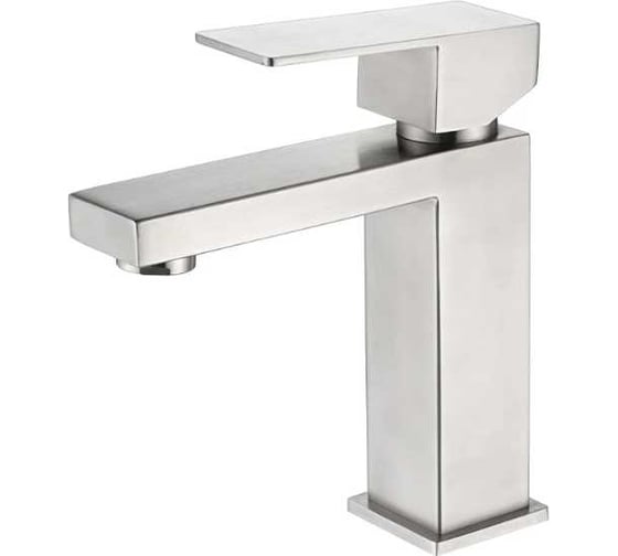 Смеситель для раковины ViEiR нержавеющая сталь сатин однорычажный для умывальника V363511 1