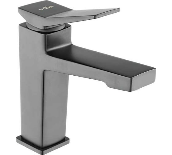 Смеситель для раковины ViEiR однорычажный графит высокий излив для умывальника V423511-G 1