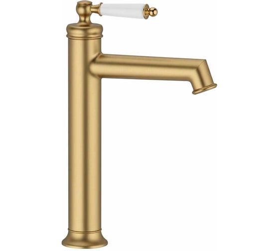 Смеситель для раковины-чаши однорычажный высокий ViEiR матовое золото для умывальника-чаши V173512-S 1