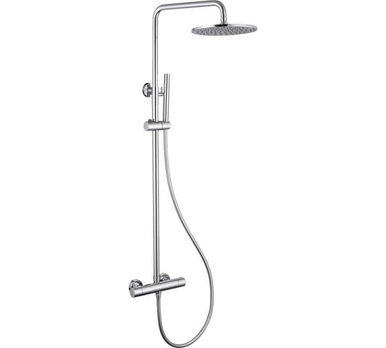 Душевая стойка ABBER Wasser Kreis с термостатом без излива, хром AF8160L 1