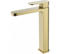 Смеситель для раковины-чаши однорычажный высокий ViEiR матовое золото для умывальника-чаши V283512-S