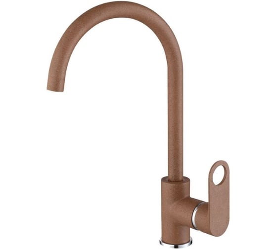 Смеситель для кухни однорычажный ViEiR латунный с высоким изливом, цвет охра V043521-M 1