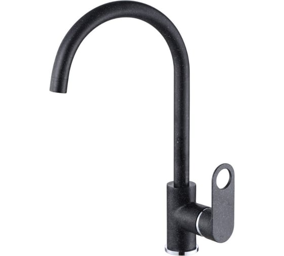 Смеситель для кухни однорычажный ViEiR латунный с высоким изливом, черный V043521-C1 1