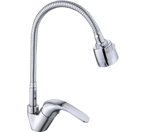 Смеситель для кухни однорычажный ViEiR латунный с гибким изливом, хром V033523 1