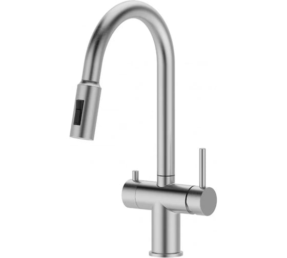 Смеситель для кухни однорычажный ViEiR с выдвижной лейкой и подключением фильтра, сатин V15060 1