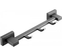 Вешалка для полотенец VIEIR с 3 крючками, нержавеющая сталь, графит, настенная, универсальная для ванной комнаты, V5014-G