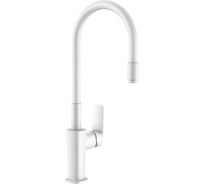 Смеситель для кухни однорычажный ViEiR с гибким изливом, латунь белый V073524-FF