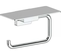 Держатель для туалетной бумаги VIEIR с полкой, нержавеющая сталь, хром V5210