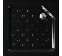 Акриловый душевой поддон ПЛАСТИКЛАЙН Урбан черный 80х80х16 4650368602130