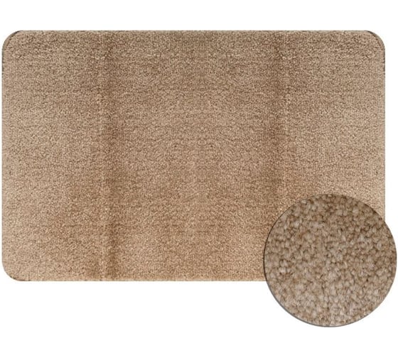 Коврик в ванную САНАКС RUNNER 152, одинарный, бежевый, однотонный, 400 х 600 мм, полиэстер 08802 1