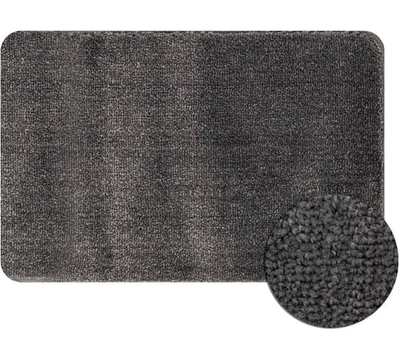 Коврик в ванную САНАКС RUNNER 172 одинарный, серый, однотонный, 400 х 600 мм, полиэстер 08804 1