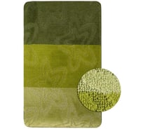 Коврик в ванную СИЛЬВЕР одинарный, ЗЕЛЁНЫЙ, 60х100 см, 100% полиэстер Санакс 00213