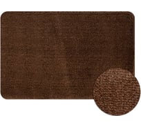 Коврик в ванную РАННЕР 184 одинарный, коричневый, однотонный, 400 х 600 мм, 100% полиэстер Санакс 08801