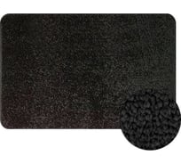 Коврик в ванную РАННЕР одинарный, чёрный, однотонный, 400 х 600 мм, 100% полиэстер Санакс 08808