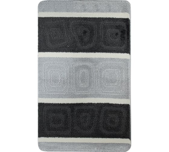 Коврик в ванную СИЛЬВЕР одинарный, ЧЁРНЫЙ, 60х100 см, 100% полиэстер Санакс 00218