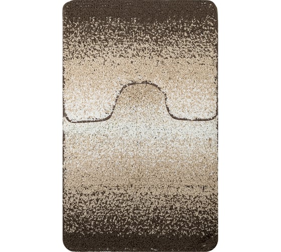 Коврик в ванную ШАГГИ двойной, КОРИЧНЕВЫЙ, ПЕРЕХОД, 60х100 + 50х60 см, 100% полиэстер Санакс 00152