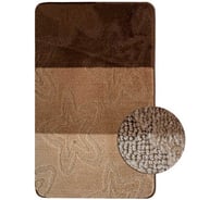 Коврик в ванную СИЛЬВЕР одинарный, КОРИЧНЕВЫЙ, 60х100 см, 100% полиэстер Санакс 00214