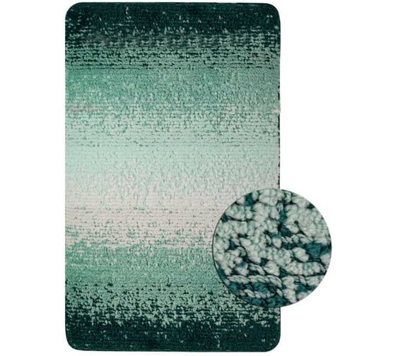 Коврик в ванную САНАКС SILVER одинарный бирюза, переход, 50х80 см, полиэстер 02214 1