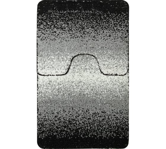 Коврик в ванную ШАГГИ двойной, ЧЁРНЫЙ, ПЕРЕХОД, 60х100 + 50х60 см, 100% полиэстер Санакс 00156