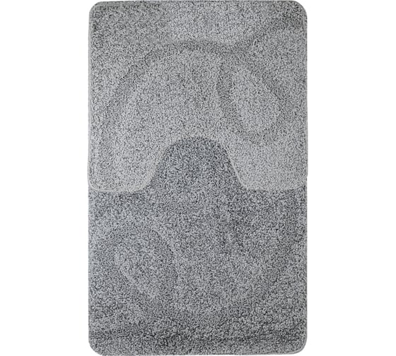 Коврик в ванную ШАГГИ, 103 двойной, СЕРЫЙ, 60х100 + 50х60 см, 100% полиэстер Санакс 00167