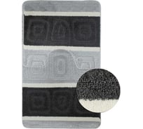 Коврик в ванную СИЛЬВЕР двойной, ЧЁРНЫЙ, 60х100 + 50х60 см, 100% полиэстер Санакс 00211