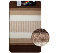 Коврик в ванную СТАР-ЛООП, одинарный, КОРИЧНЕВЫЙ, 550 х 900 мм, 100% полиэстер Санакс 00813