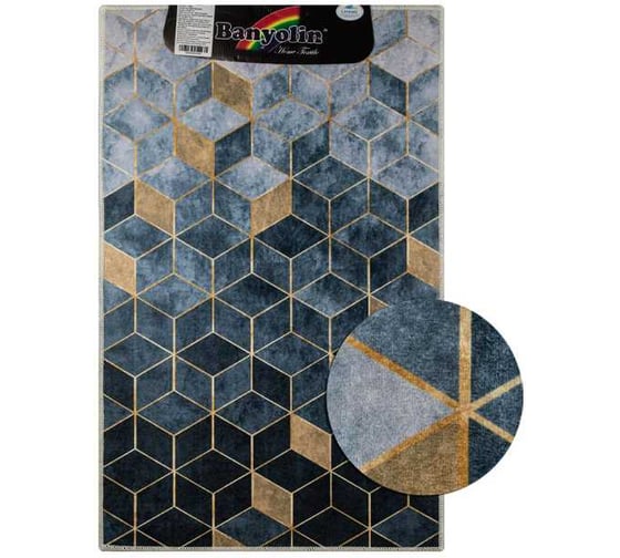 Коврик дизайнерский САНАКС, серые кубы, одинарный, 550х900 мм 00841 1