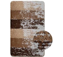 Коврик в ванную СИЛЬВЕР одинарный, коричневая, ЗЕБРА, 50х80 см, 100% полиэстер Санакс 02219