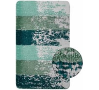 Коврик в ванную СИЛЬВЕР одинарный, бирюзовый, ЗЕБРА, 50х80 см, 100% полиэстер Санакс 02218