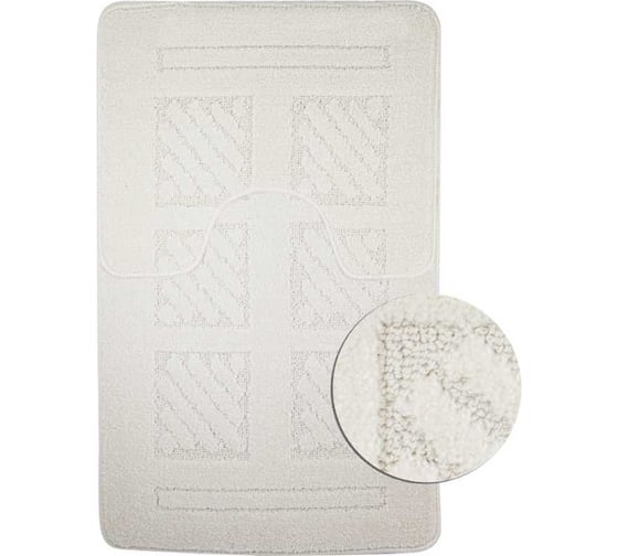 Коврик в ванную САНАКС SILVER одинарный, коричневый, 60х100 см, полиэстер 00281 1