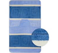 Коврик в ванную СИЛЬВЕР двойной, ГОЛУБОЙ, 60х100 + 50х60 см, 100% полиэстер Санакс 00205