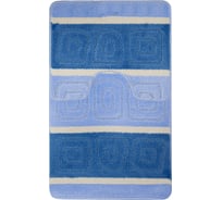 Коврик в ванную СИЛЬВЕР двойной, ГОЛУБОЙ, 60х100 + 50х60 см, 100% полиэстер Санакс 00205